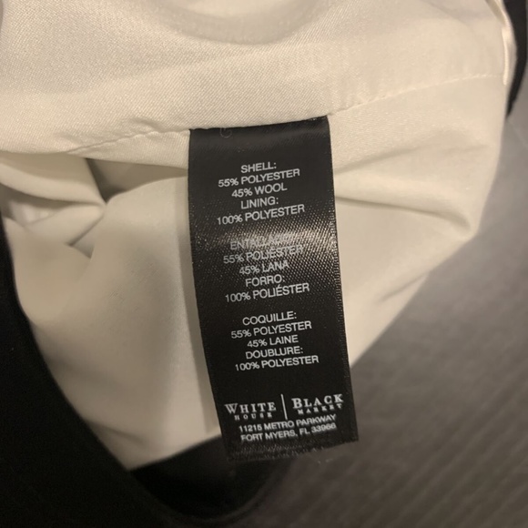 White House Black Market Wool Checkered Pencil Straight Skirt Women's Size 00 - Picture 9 of 9